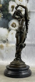 A.Moreau Nymph Bronze Sculpture