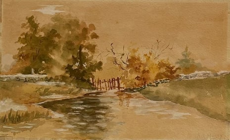 Antonio Rodriguez Morey watercolor on board