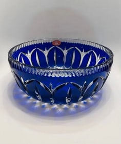 Handmade cut glass centerpiece