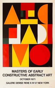 Masters of Early Constructive Abstract Art. 1971 Poster