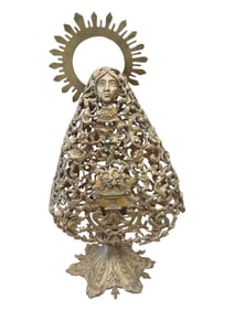 ISRAEL RUFIN (Rufo) (Cuban Art) Virgen del Cobre Bronze Sculpture