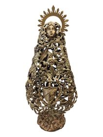 ISRAEL RUFIN (Rufo) (Cuban Art) Virgen del Cobre Bronze Sculpture