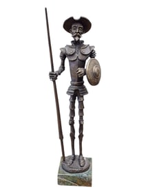 ISRAEL RUFIN (Rufo) (Cuban Art) Don Quijote Bronze Sculpture