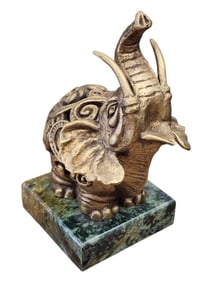 ISRAEL RUFIN (Rufo) (Cuban Art) Elephant Bronze Sculpture