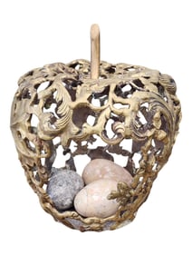 ISRAEL RUFIN (Rufo) (Cuban Art) Apple Bronze Sculpture