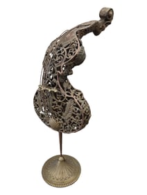 ISRAEL RUFIN (Rufo) (Cuban Art) Violin woman Bronze Sculpture