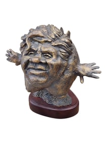 ISRAEL RUFIN (Rufo) (Cuban Art) Man Fish Bronze Sculptures