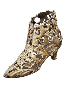 ISRAEL RUFIN (Rufo) (Cuban Art) High Heel Boot Bronze Sculpture
