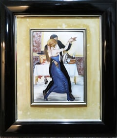 G. Reiz oil painting on porcelain