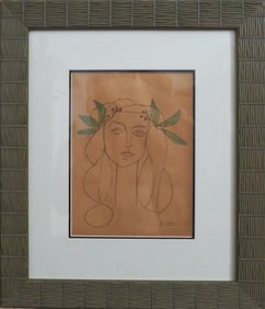 mixed media painting signed PICASSO