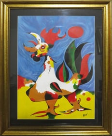 mixed media on paper signed Miro