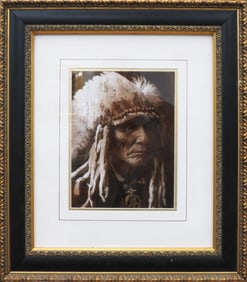 Calico-Ogalala Indian Framed Photograph