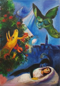 oil on canvas signed Chagall