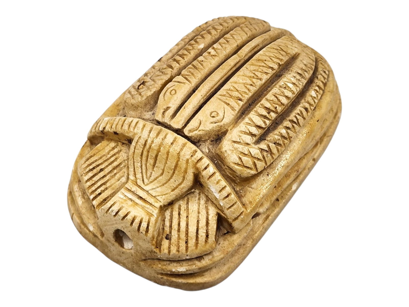 Vintage soapstone scarab bettle carving: 1.75" x4.25" x 2.5"