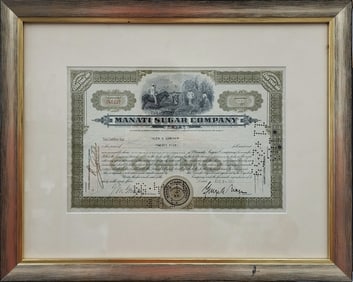 Manati Sugae company certificate