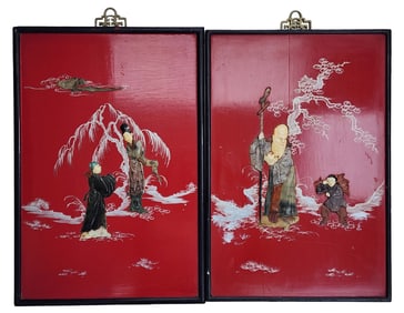 Chinese Red Laquer wall panels