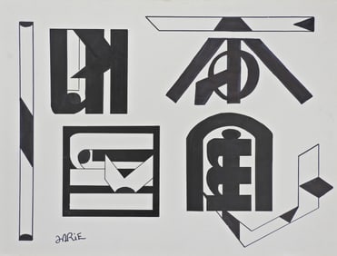 manner of Sandu darie ink on board