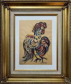 Jes?s Reyes Ferreira atrib. watercolor 11.25?8.25? Mexican art 11.25x8.50 inches