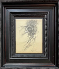 Guillermo Meza charcoal 8.75?x6.75?atrib