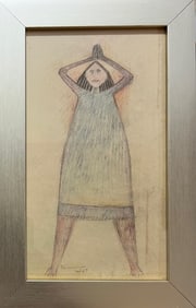 Rufino Tamayo color pencil 11.75?x7.5? atrib