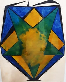 Sandu Darie mixed media on paper