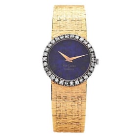 PIAGET VCA Vinatge Diamond Lapis Lazuli Dial 18K Gold Watch