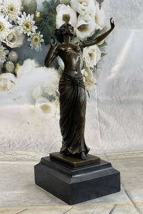 Preifs Nude Actress Dancer Jazz Club Italian Artist Preiss: Bronze Dimensions with Marble Base: Height 14" X Width 8"Marble Dimensions:6.5" X 5"Height without base:12"Weight:11 LBSOriginal or Reproduction: Original
