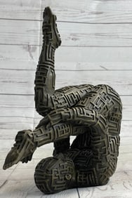 Abstract Modern Art Yoga Exercise Bronze Statue Sculpture Figurine by Dali D?cor