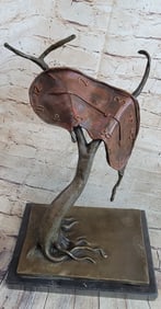 The Persistence of Memory Melting Clock by Salvador Dali Bronze Statue
