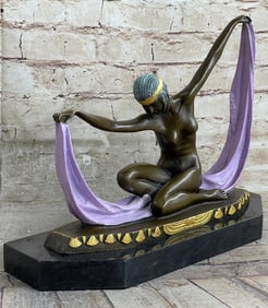 Graceful Nude Dancer By Mirval Bronze Marble