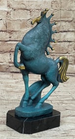 Signed Original Miguel Lopez Tang Horse Abstract Modern Bronze