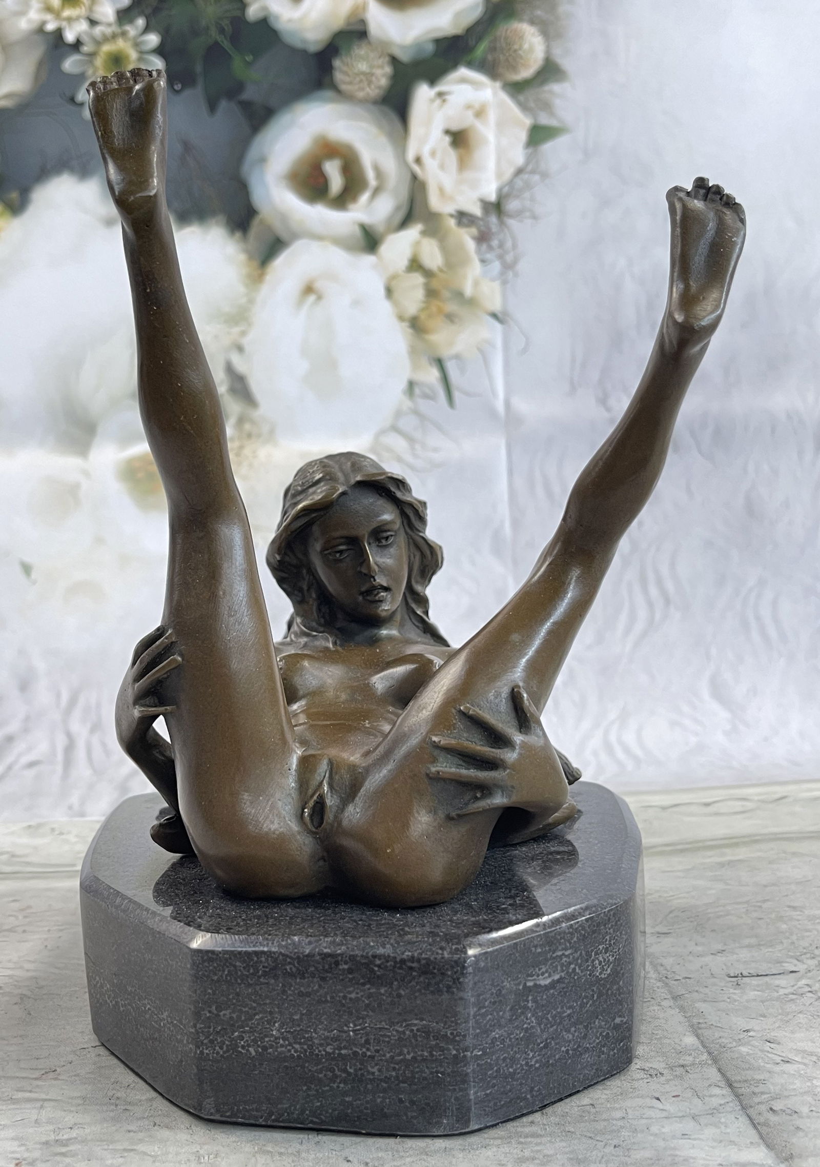 Nino Oliviono Erotic Woman Sex Bronze: Total Dimensions: Height 9'' x Width 6''Approximate Weight: 10 LBSOriginal Reproduction: Original