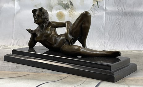 NINO OLIVIONO EROTIC FEMALE BRONZE SCULPTURE