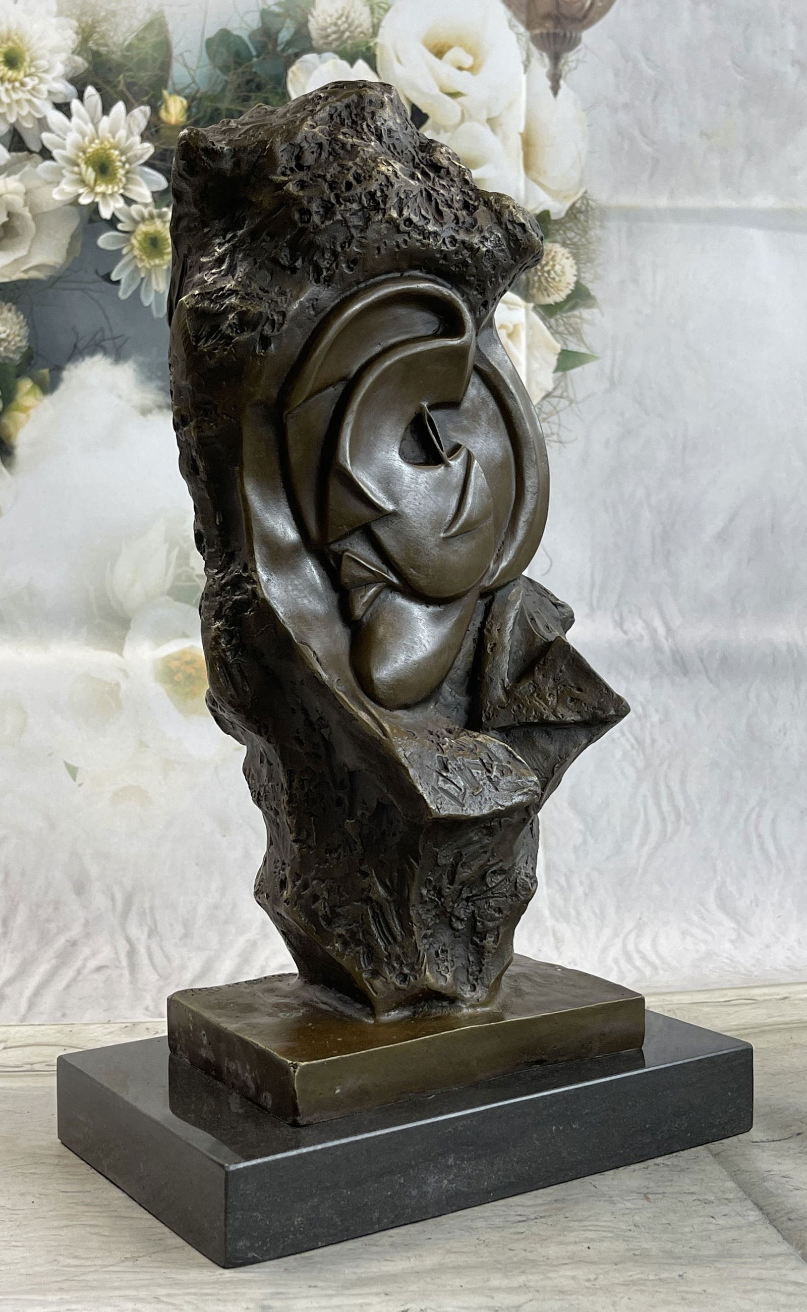 Salvador Dali Abstract Face Cubism Bronze (1 of 4)