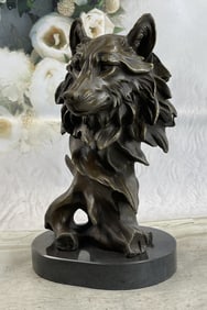 Milo Abstract Wolf Bronze Sculpture