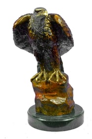 Bald Eagle bronze sculpture,finest European casting Statue Home Decor Sale