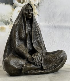 Thomas Native American Meditating Bronze