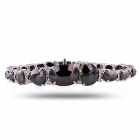 36.00ctw Fancy Black Diamond Platinum Bracelet (36.96ctw Diamonds)