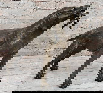Signed Truffot Hunting Dog With Dead Bird Bronze Art Deco Sculpture Home D?cor: Bronze Dimensions: Height 12" X Width 19"Weight:13 LBSOriginal or Reproduction: Reproduction