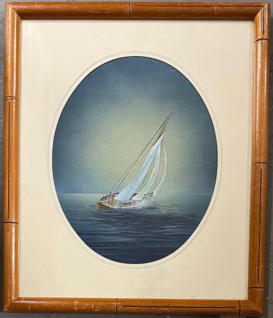 Sandor Bernath atrib: Watercolor on Paper13" x 10" 1/2 - Frame: 19" 1/2?x?16"?1/2