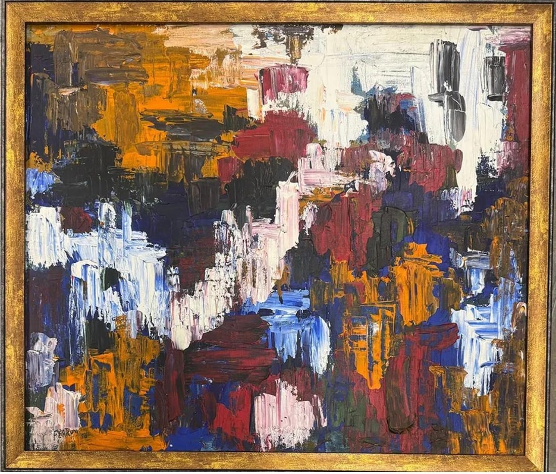 Marcelle Ferron (Canadian, 1924-2001) Oil on Canvas atrib (1 of 6)