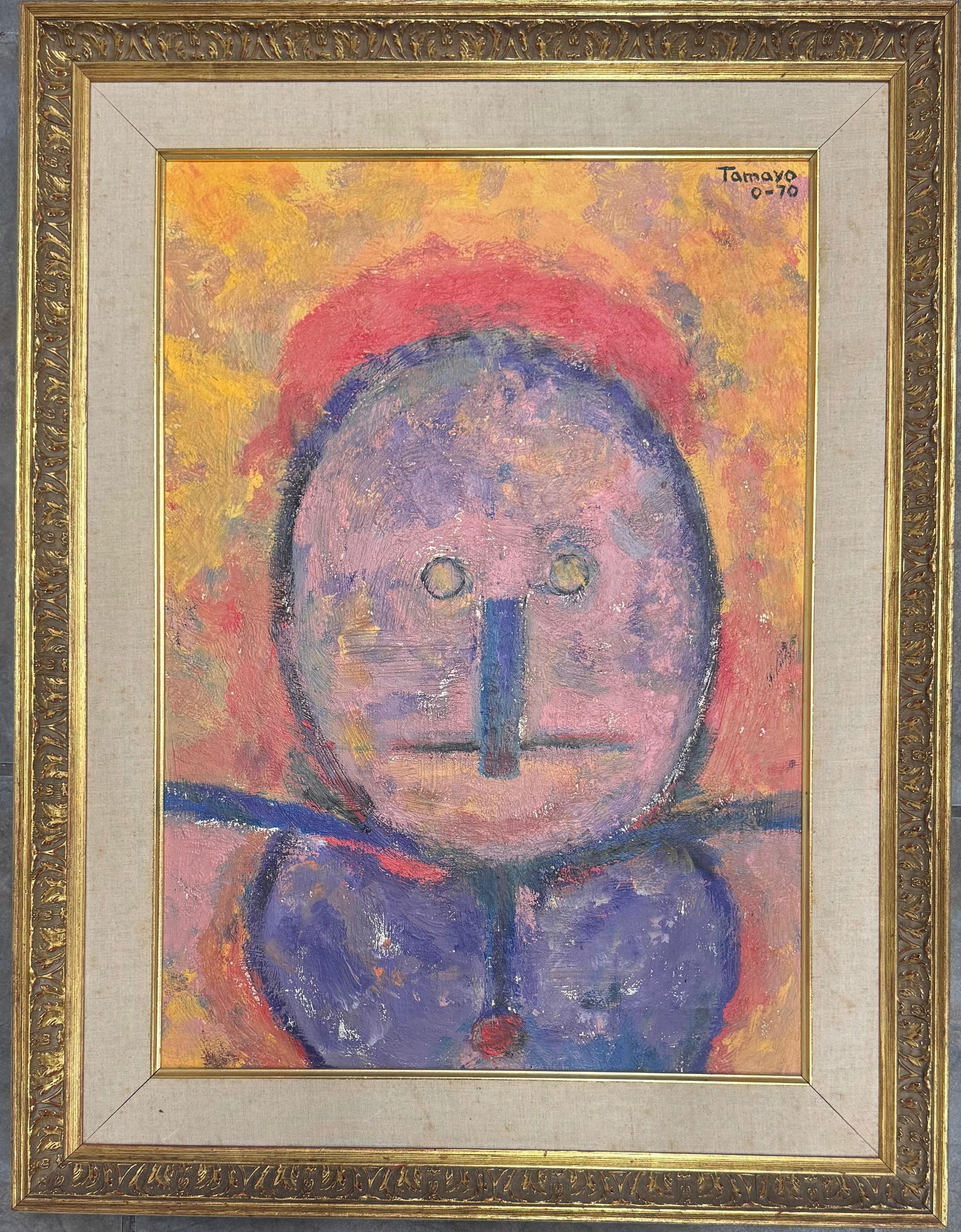 Rufino Tamayo: Oil on canvas 22.5x16Frame:28x21.5
