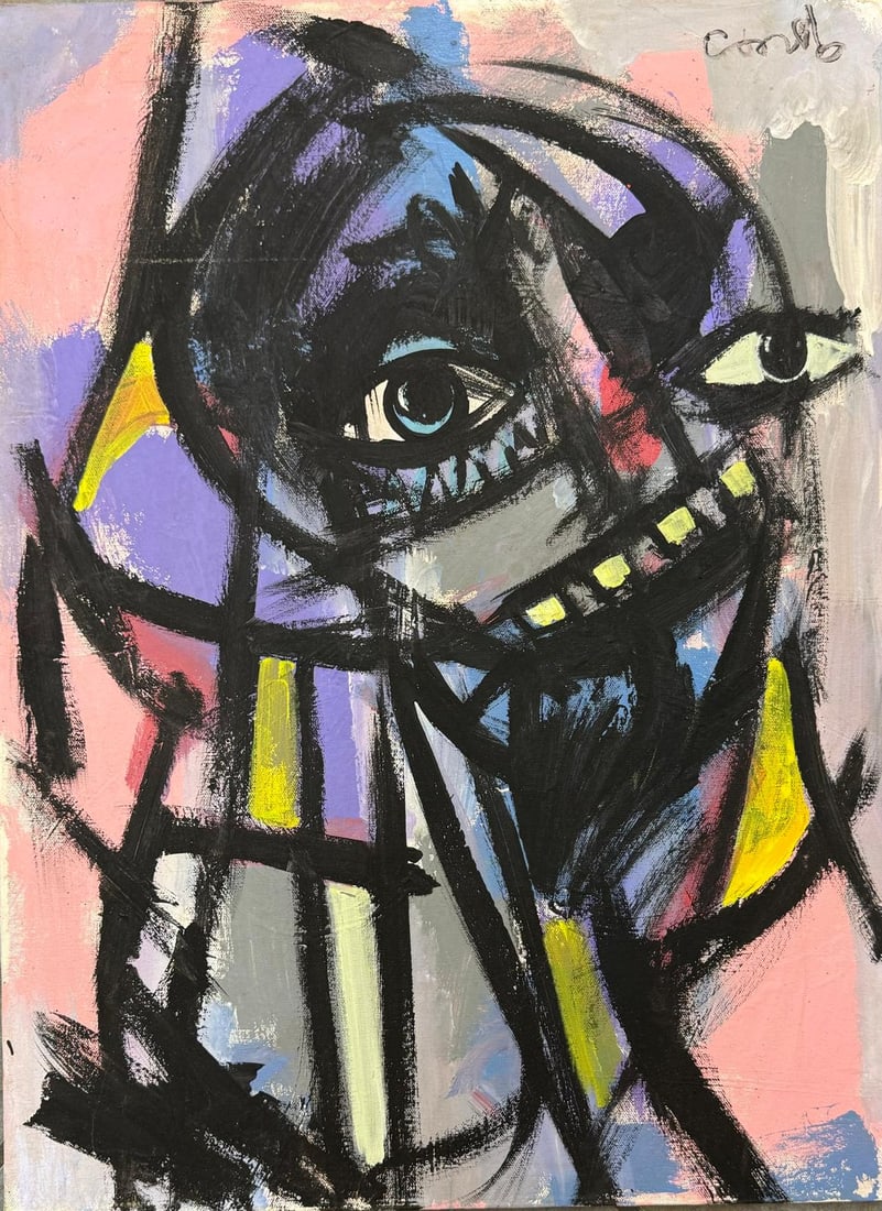 George Condo attrib: Acrylic/canvas 24x18?
