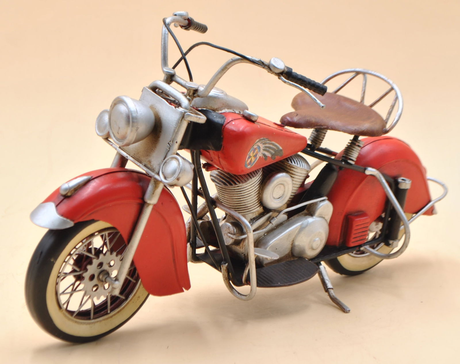 Metal Material Red Harley Davidson Indian Motorcycle Model Use Decorative D?cor (1 of 1)