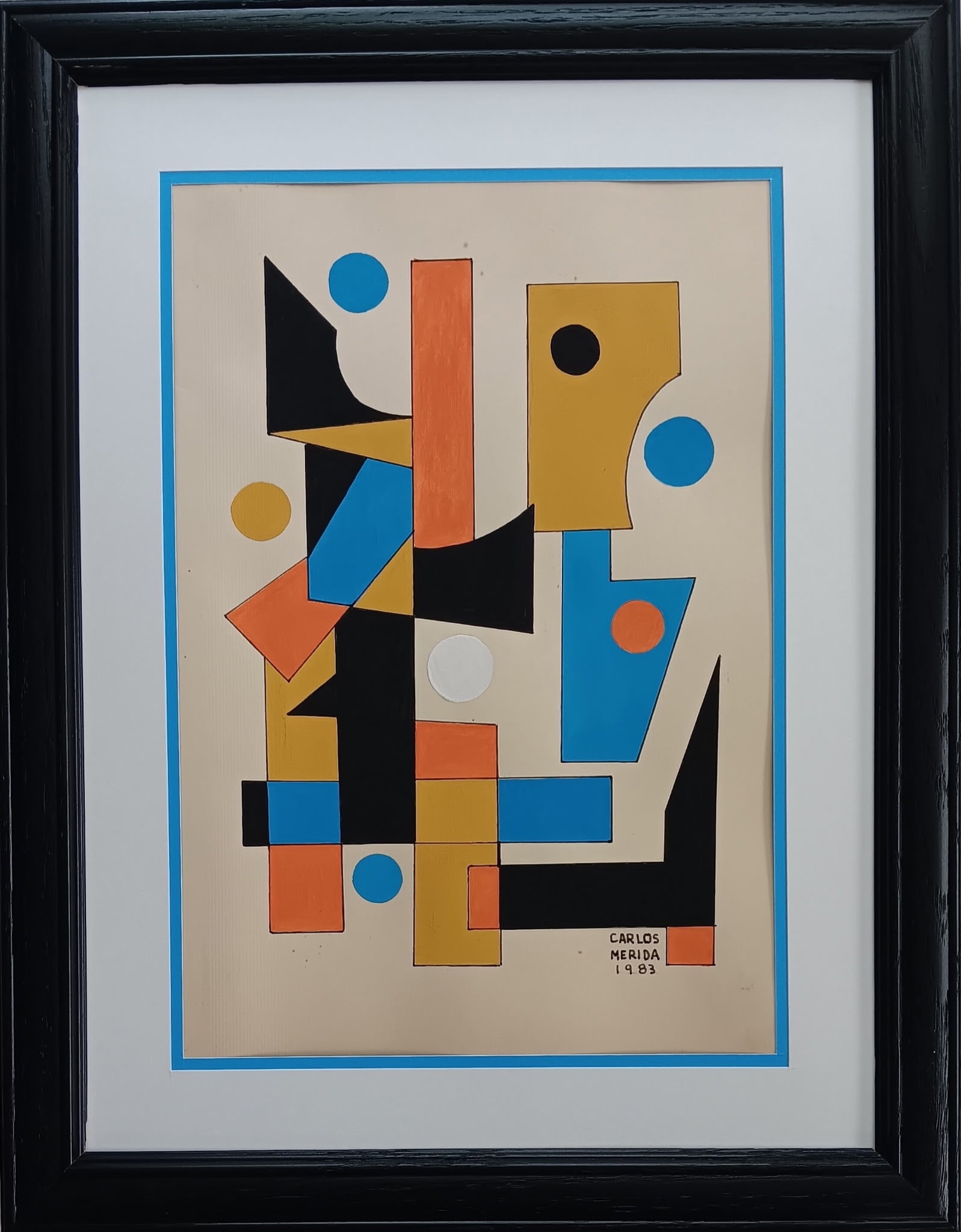 Carlos Merida: Gouache on paper 10 x 13 1983