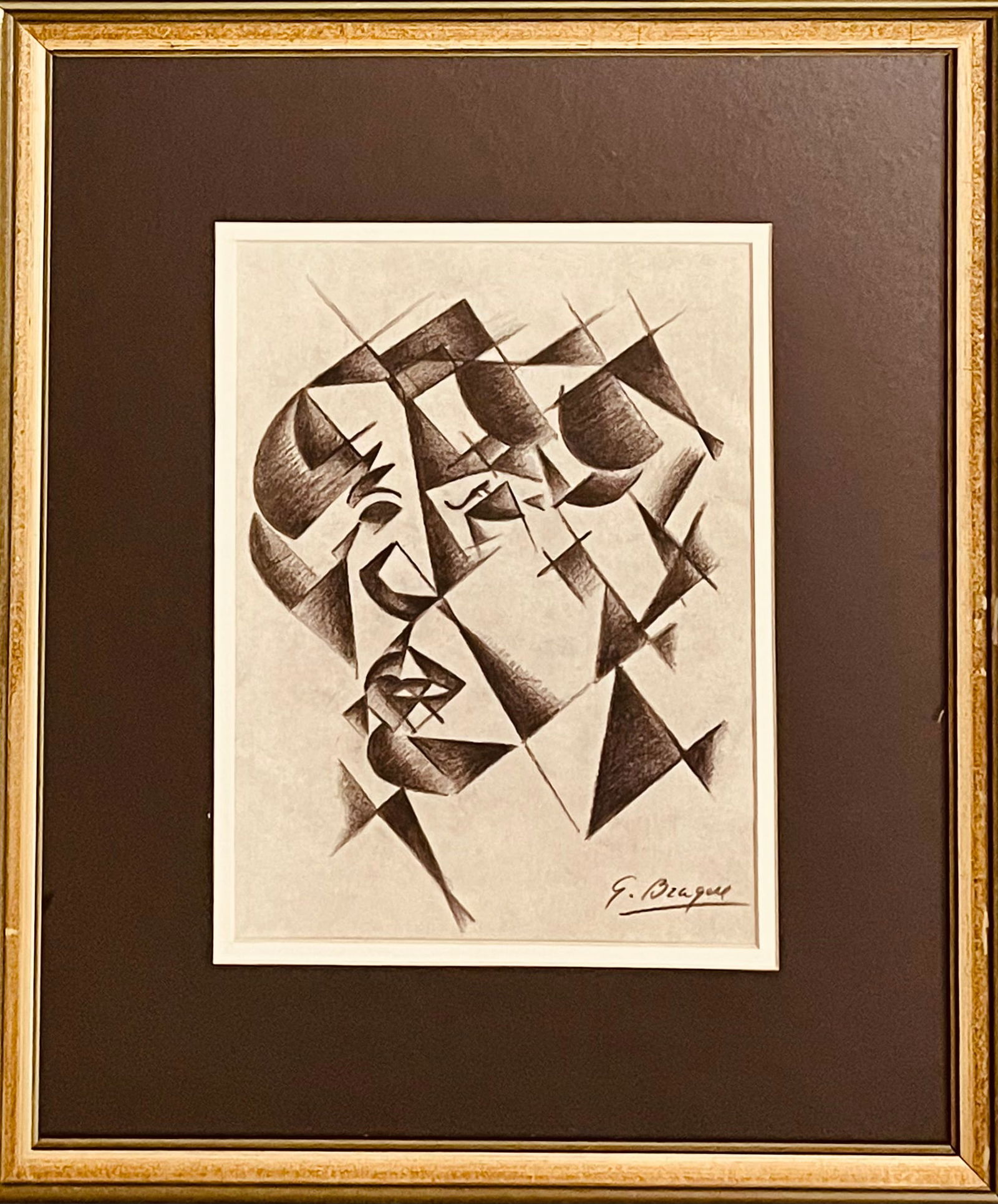 Georges Braque ( manner Of): Crayon on paper 26 x 20 cm