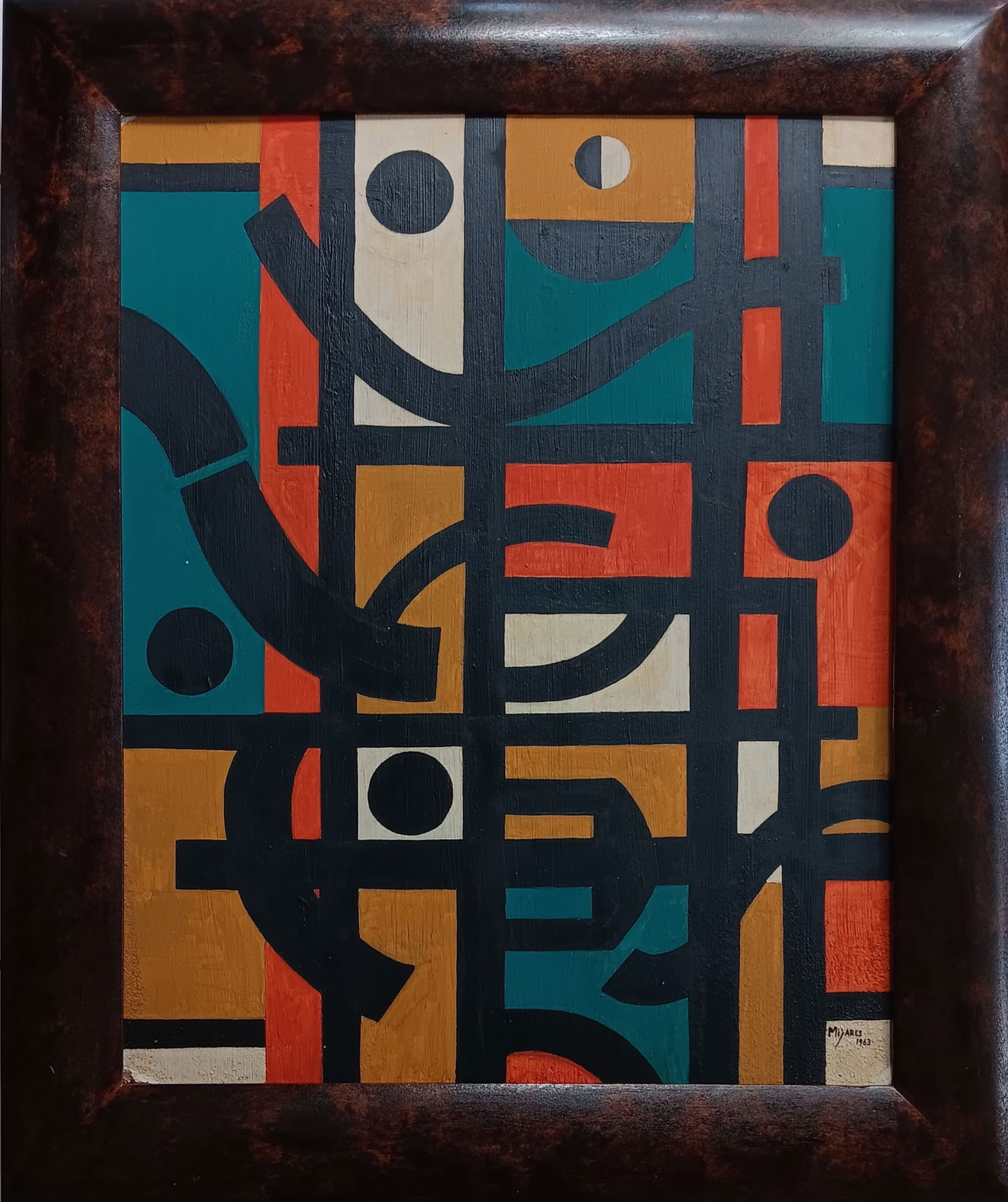 Jose Maria Mijares: oi on carboard 20" x 16" 1963