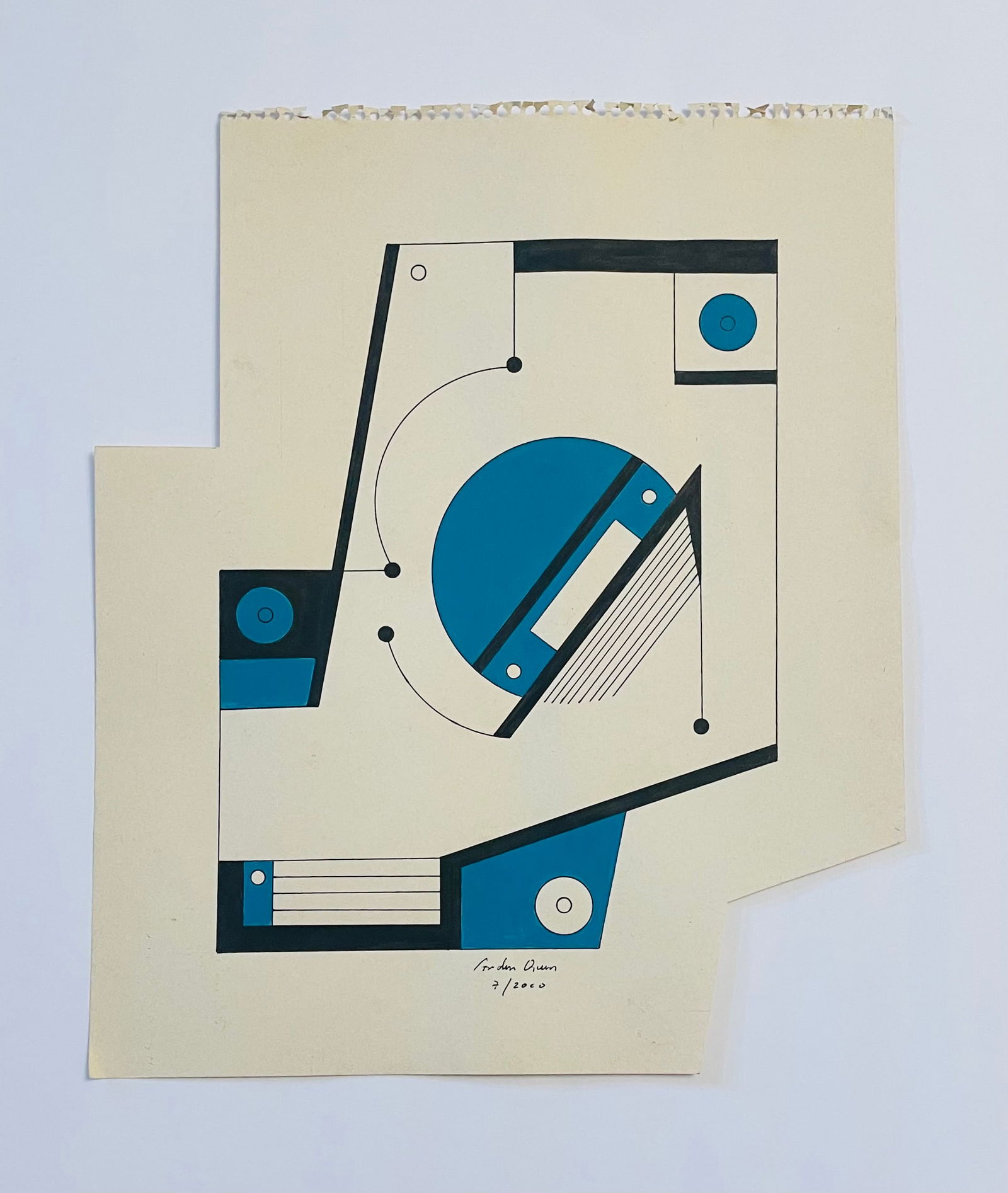 Carmelo Arden Quin: no title 17 x 14 inches mixed media on paper