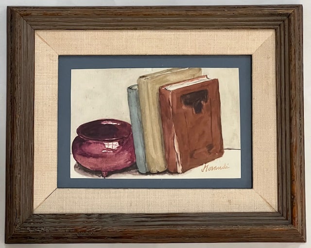 Giorgio morandi attrib: Watercolor 3.5x5.5 frame 8x10