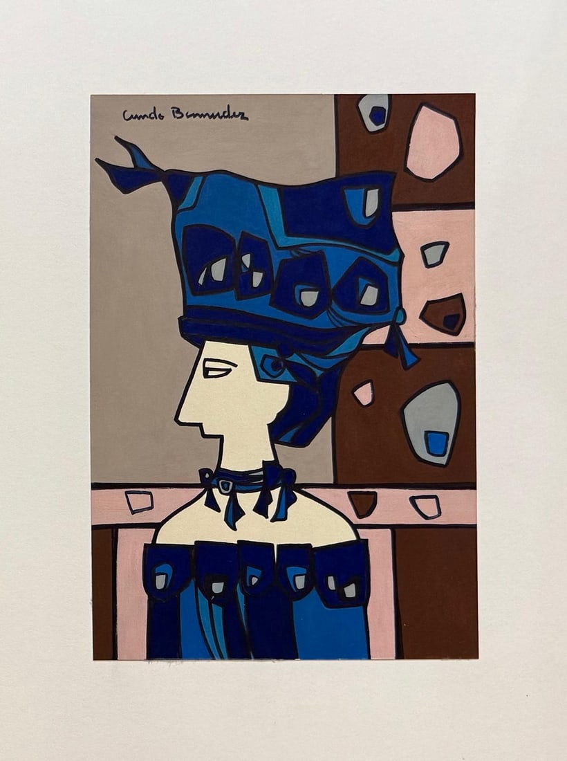 Cundo Bermudez: 10 x 7 inches. Gouache on Cardboard.